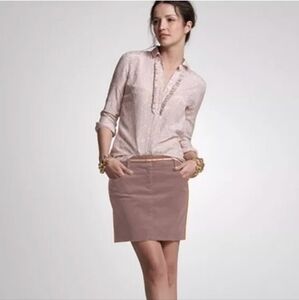 J CREW Factory Taupe Stretch Mini Corduroy Skirt